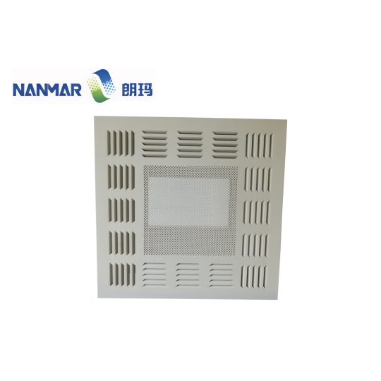 New diffuser plate for efficient air outlet, specially designed for clean rooms
